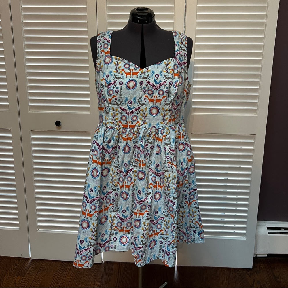 ModCloth Forest Animals 100% Cotton dress, with pockets!